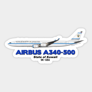 Airbus A340-500 - State of Kuwait Sticker